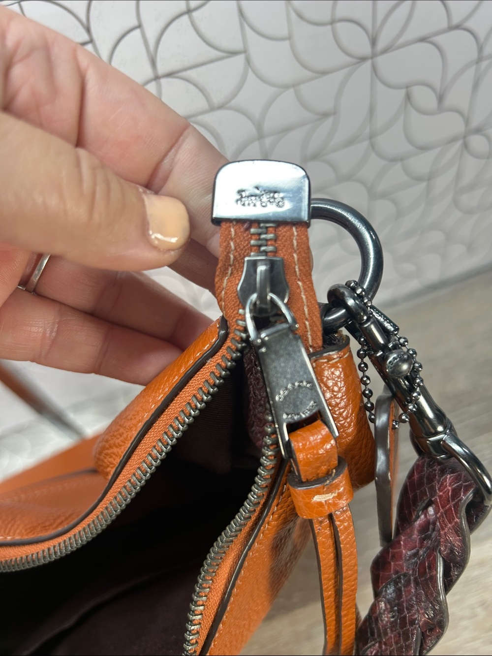 4068 Coach burnt orange Leather crossbody 268144068 - Picture 14 of 15